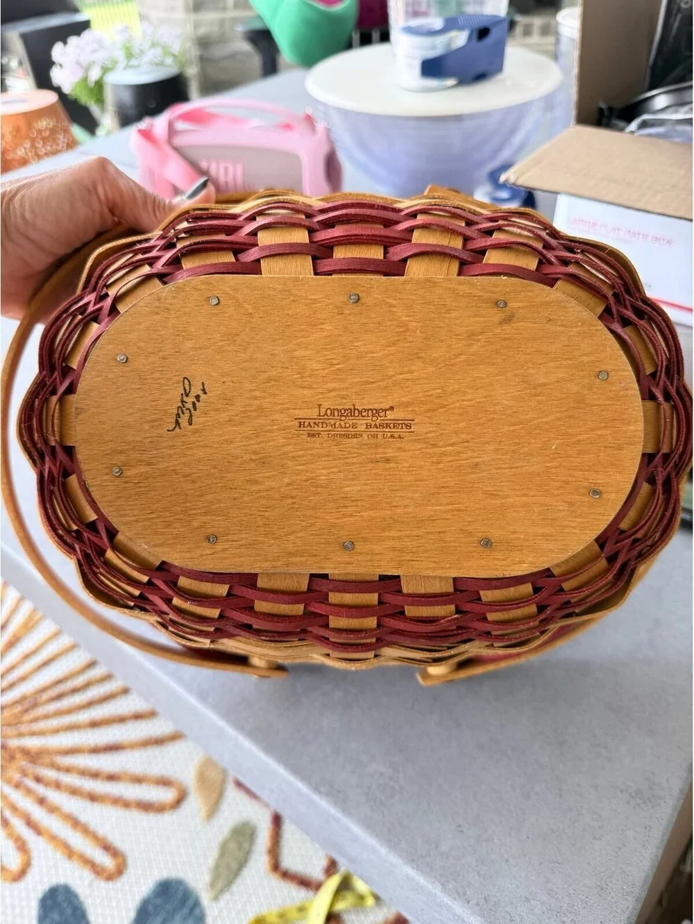 Longaberger 2004 Christmas Collection Get-Together Basket Liner & Protector